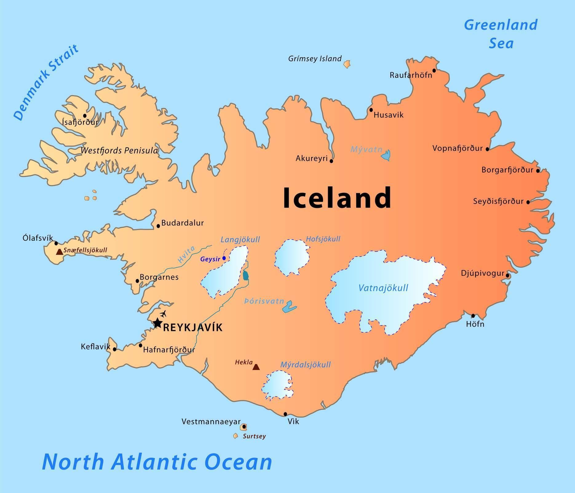 Map Of Iceland